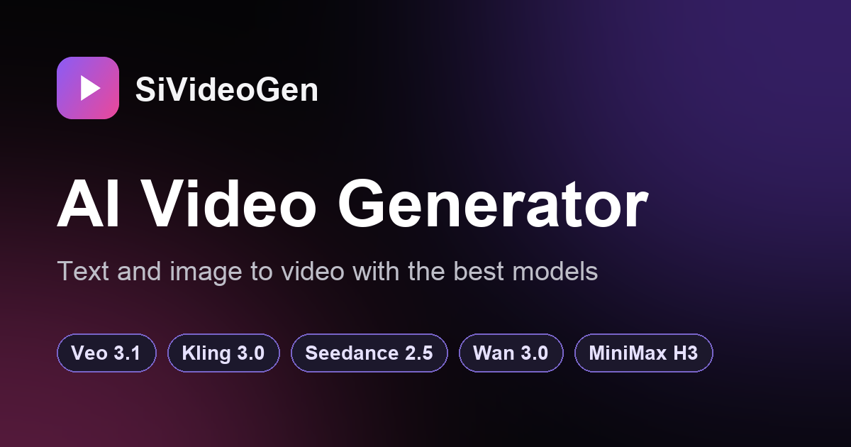SiVideoGen AI video generator — Privacy Policy